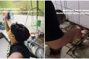 Cuma modal beli barang dari online shop dapur ibu jadi estetik, 9 potret transformasinya ini beda pol