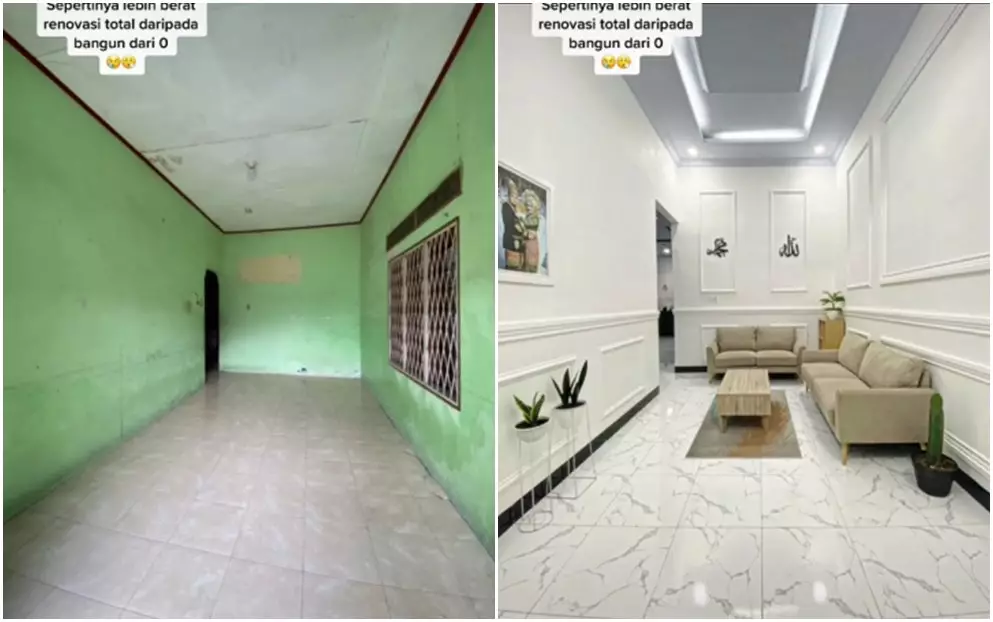 before after rumah renovasi © TikTok before after rumah renovasi © TikTok