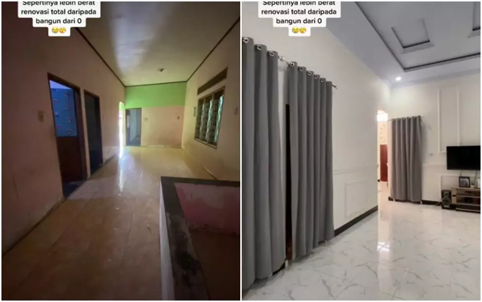 before after rumah renovasi © TikTok before after rumah renovasi © TikTok