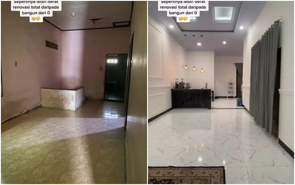 before after rumah renovasi © TikTok before after rumah renovasi © TikTok