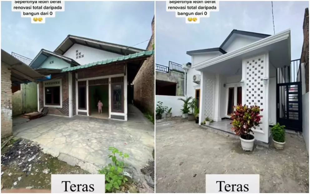 before after rumah renovasi © TikTok before after rumah renovasi © TikTok
