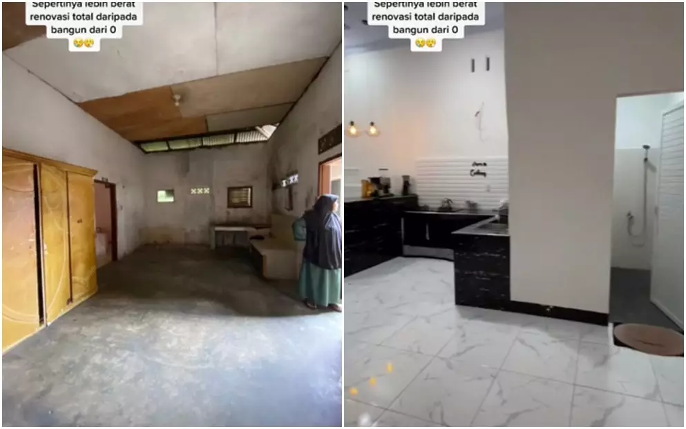 before after rumah renovasi © TikTok before after rumah renovasi © TikTok