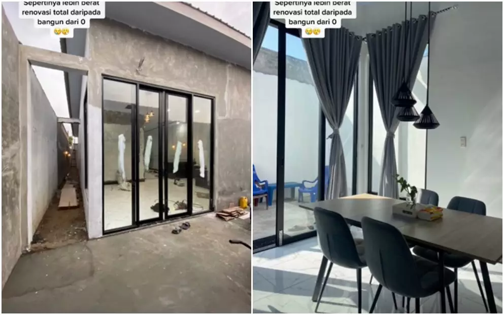 before after rumah renovasi © TikTok before after rumah renovasi © TikTok