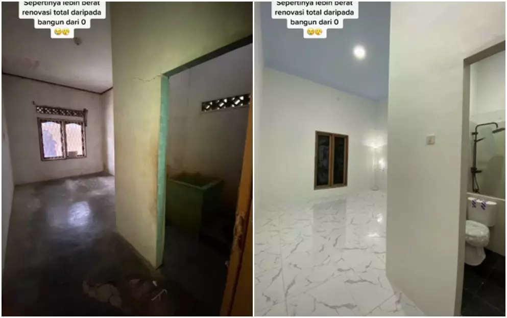 before after rumah renovasi © TikTok before after rumah renovasi © TikTok