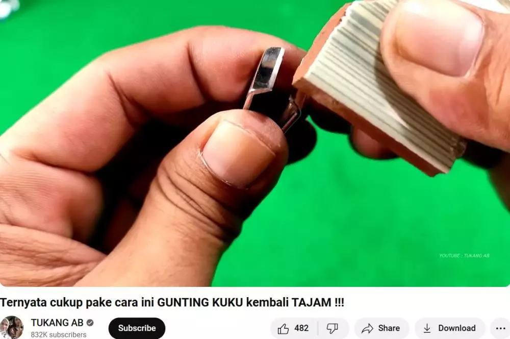 trik mudah mengembalikan ketajaman gunting kuku © YouTube trik mudah mengembalikan ketajaman gunting kuku © YouTube