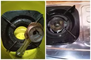 Kinclong dalam 10 menit, ini trik bersihkan tungku kompor berkerak meski tak direndam cuka dan sitrun