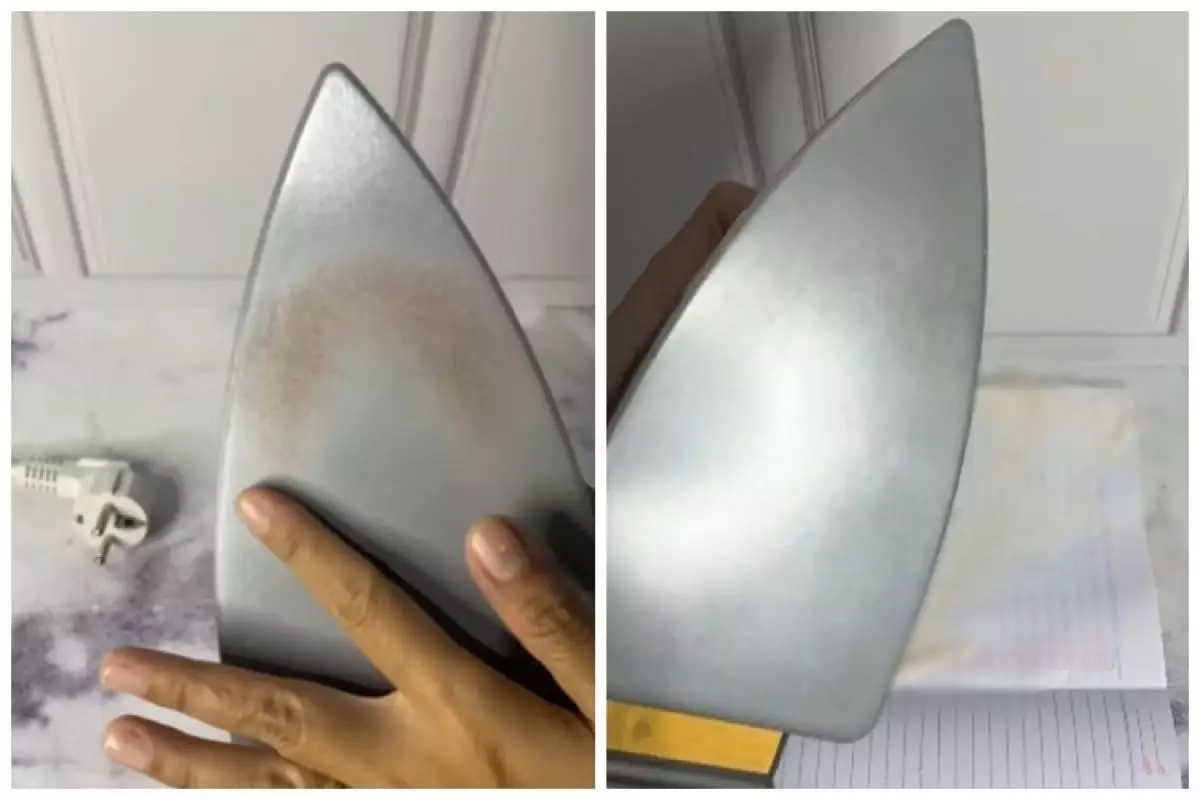 Jangan dicuci air, ini trik agar noda lengket di setrika hilang dengan cepat dan aman