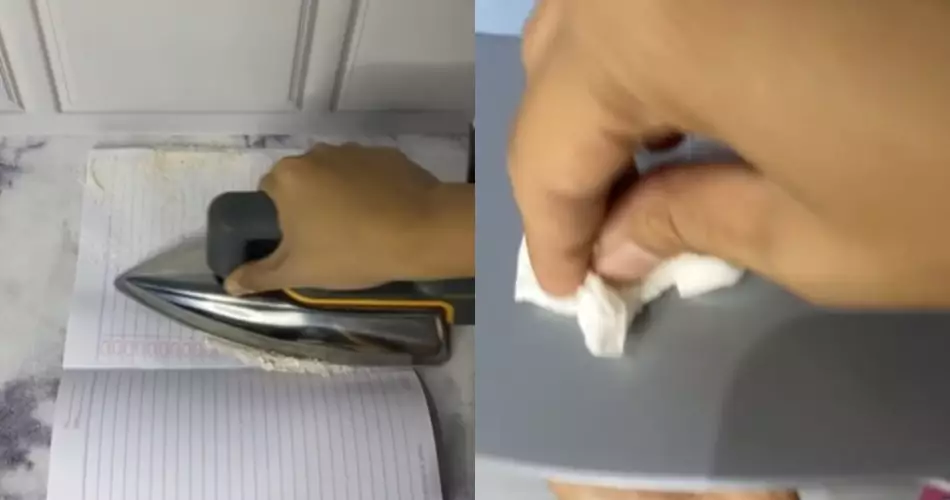Cara hilangkan noda lengket di setrika pakai garam © Instagram