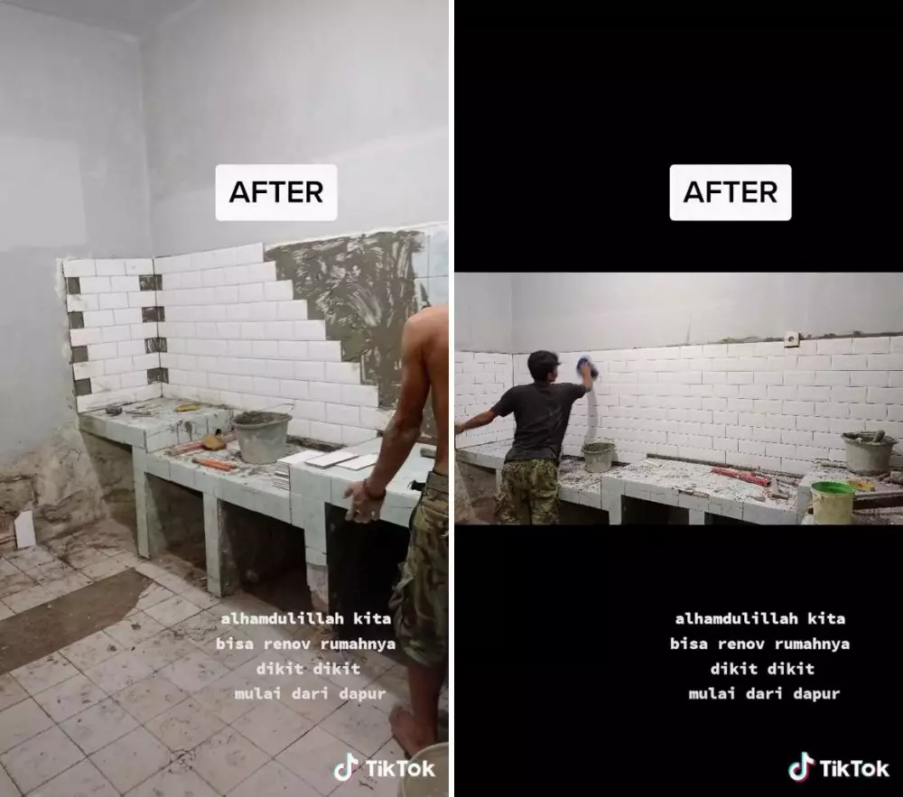renovasi dapur 70an © TikTok renovasi dapur 70an © TikTok