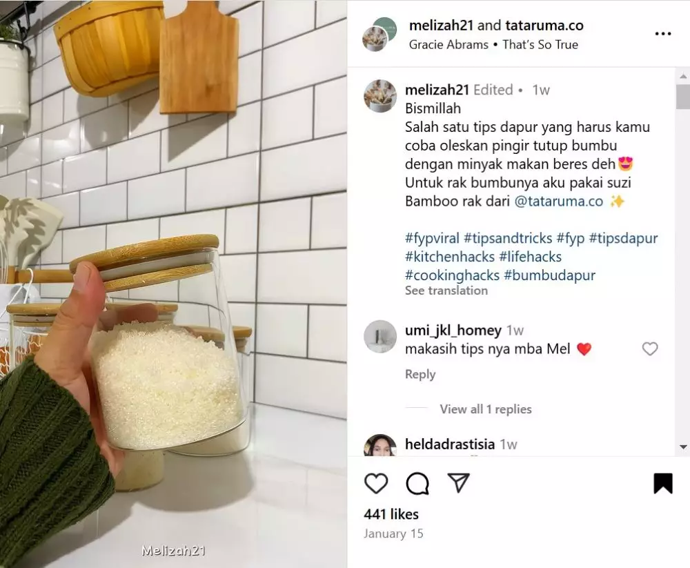 trik agar toples gula bebas semut © Instagram