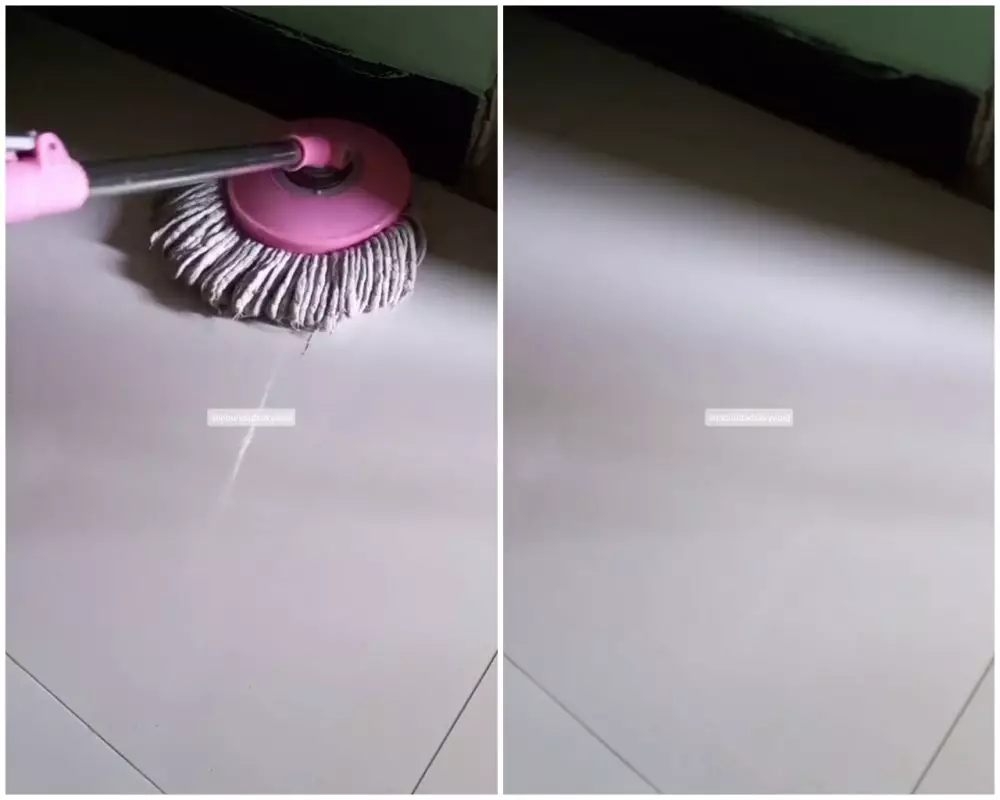 Trik ngepel lantai agar cepat kering © Instagram