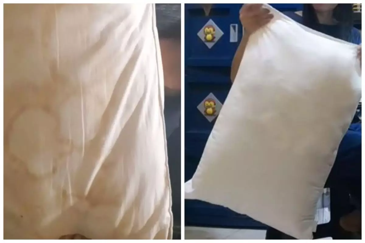 Cara mengembalikan sarung bantal kotor dekil jadi bersih lagi tanpa sitrun, cuma tambah 2 bahan dapur