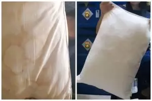 Cara mengembalikan sarung bantal kotor dekil jadi bersih lagi tanpa sitrun, cuma tambah 2 bahan dapur