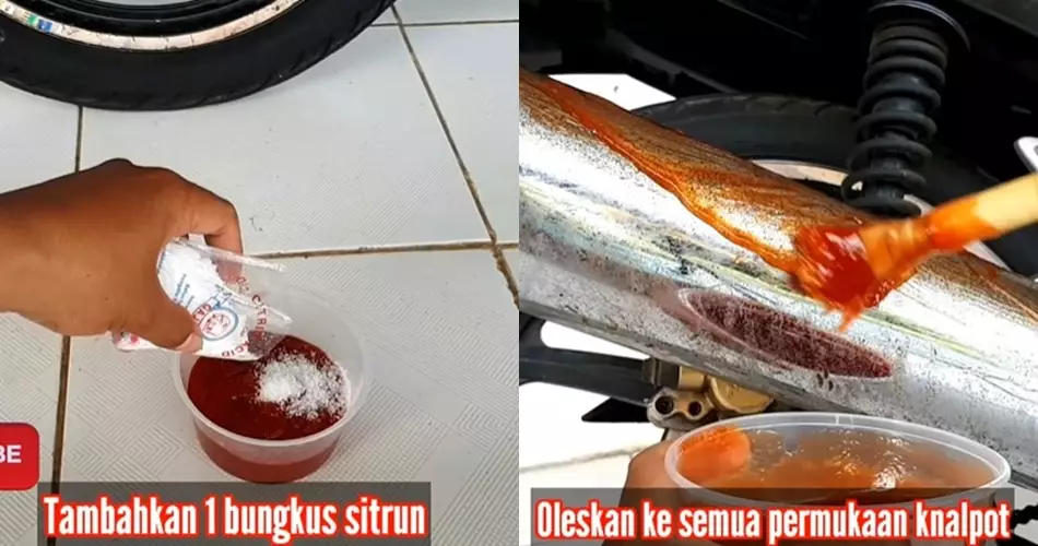 Cara bersihkan karat di knalpot motor © YouTube