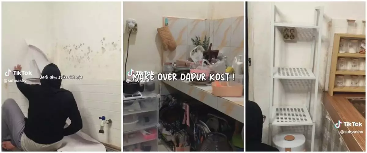Bikin induk semang kian sayang, warganet ini makeover dapur kos-kosan, 11 potretnya estetik pol