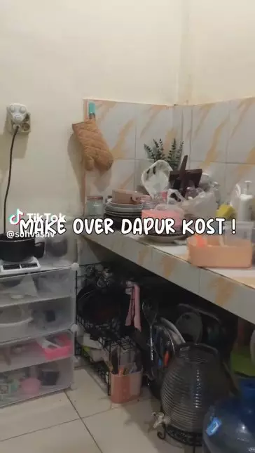 makeover dapur kos kosan © TikTok