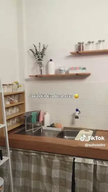 makeover dapur kos kosan © TikTok