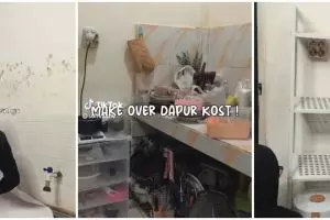Bikin induk semang kian sayang, warganet ini makeover dapur kos-kosan, 11 potretnya estetik pol