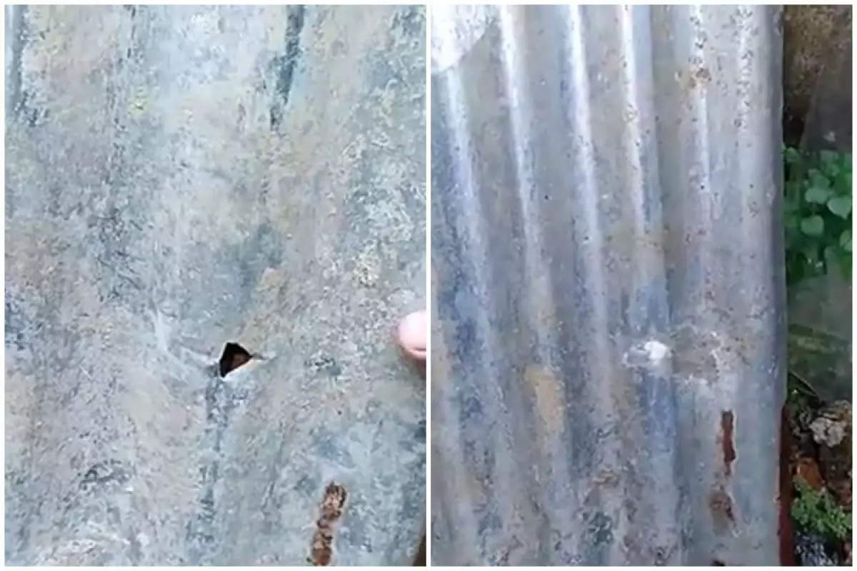 Tanpa kapas atau gabus, ini trik tambal atap seng berlubang lebar agar tak bocor pakai 1 bahan dapur