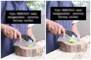 Tak banyak yang tahu, cara mengiris sayur ini aman tanpa bikin jari terluka hanya pakai 1 sampah dapur
