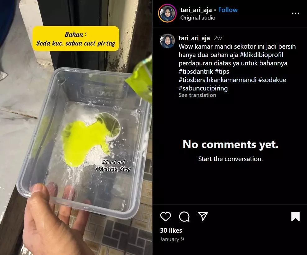 trik mengubah lantai licin jadi bersih kesat © Instagram trik mengubah lantai licin jadi bersih kesat © Instagram