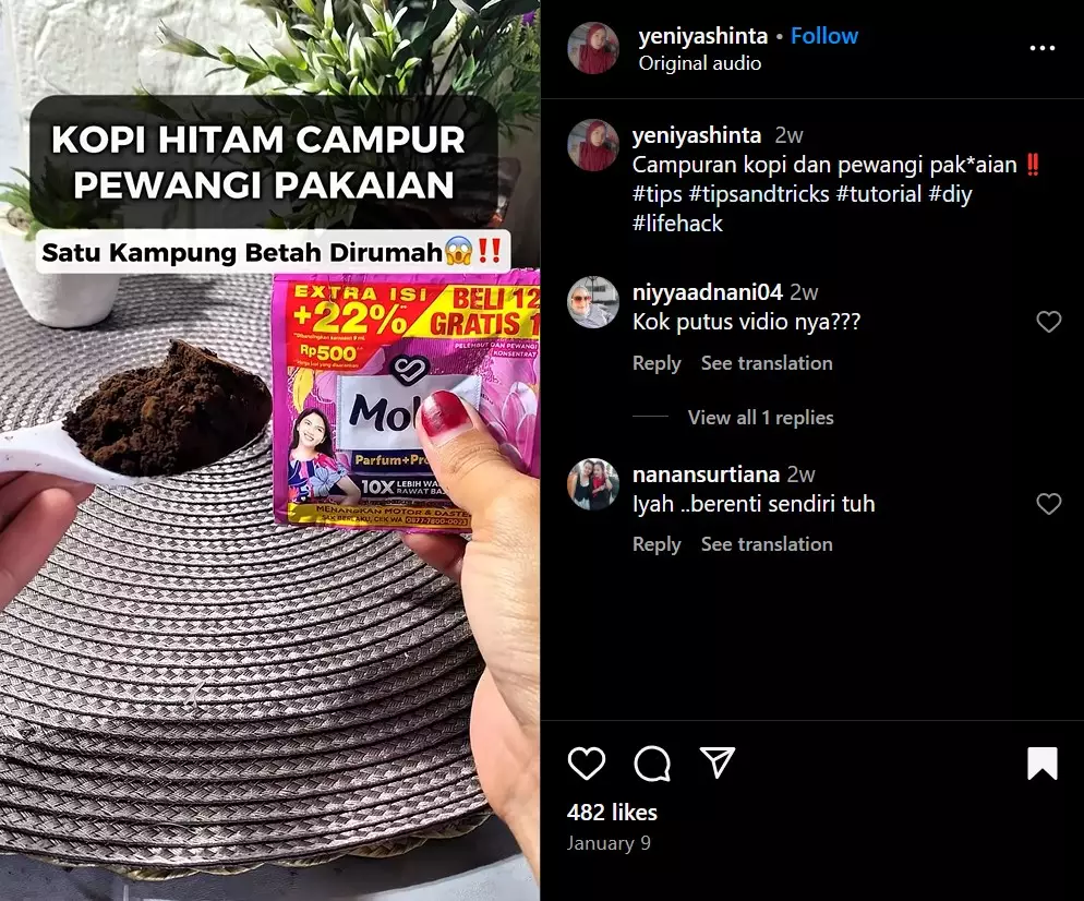 Trik bikin pengharum ruangan ekonomis © Instagram