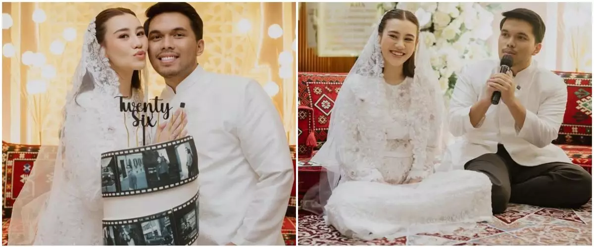 9 Momen Aaliyah Massaid gelar tasyakuran 4 bulan kehamilan, dirayakan bareng ulang tahun Thariq ke-26