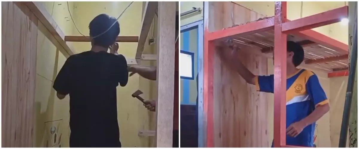 Pria ini makeover ruang sisa di rumah jadi kamar seluas gang sempit, 10 potret hasilnya estetik pol