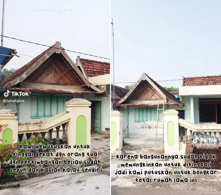 renovasi rumah nenek © TikTok renovasi rumah nenek © TikTok