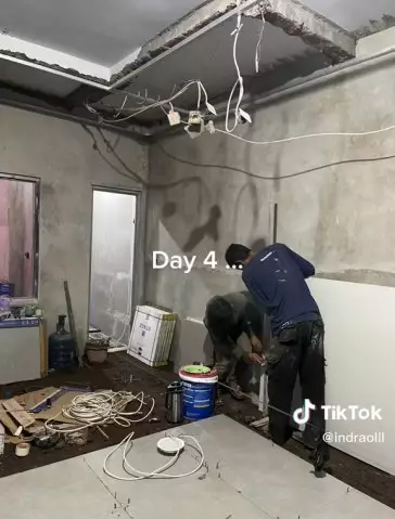renovasi rumah dua lantai © TikTok