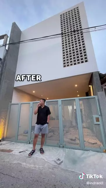 renovasi rumah dua lantai © TikTok