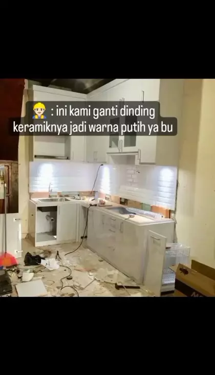Dapur kampungan direnovasi jadi mewah © TikTok Dapur kampungan direnovasi jadi mewah © TikTok