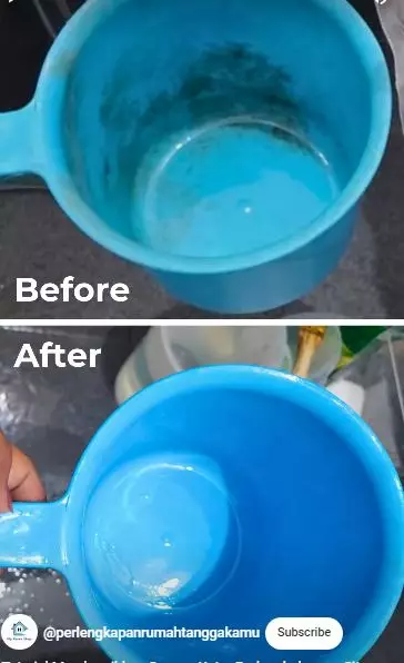 cara bersihkan gayung berkerak agar kinclong © YouTube