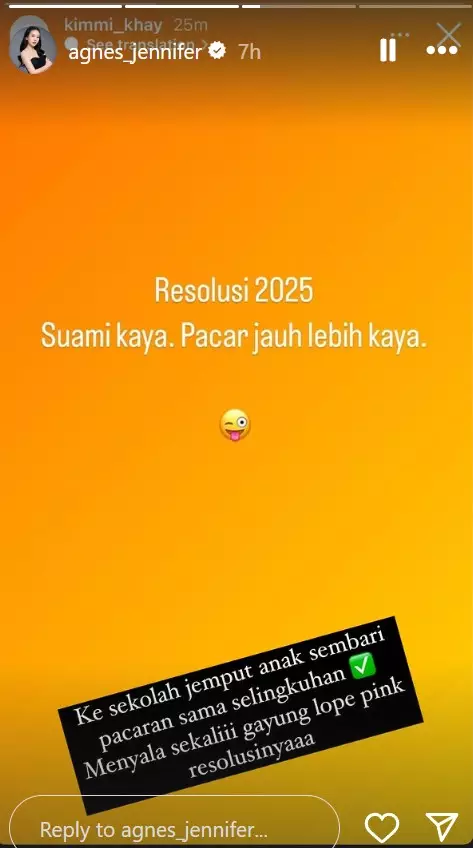 curhatan selebgram Agnes Jennifer  © Berbagai sumber