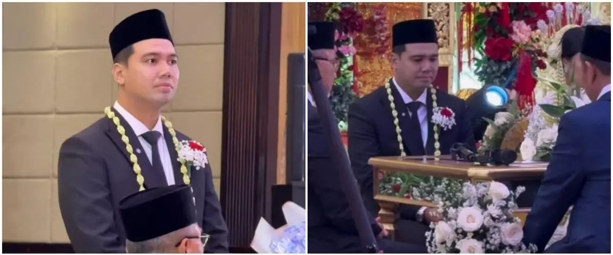 9 Momen akad nikah Frans Faisal dan Indah Tri Pertiwi, maharnya emas 10 gram dan uang Rp50 juta