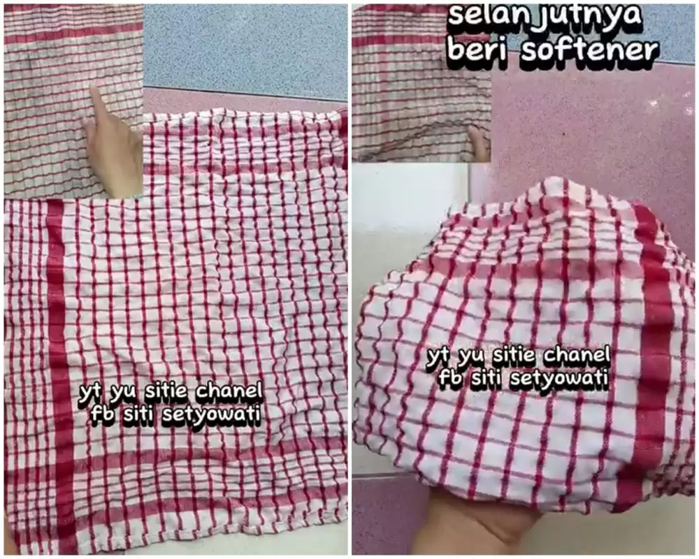 Cara praktis cuci serbet dapur dekil © Instagram