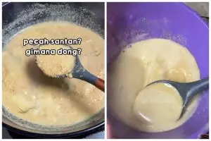 Santan pecah saat masak gulai? Ini solusi praktis agar menyatu lagi tanpa susah payah diaduk