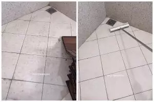 Cuma pakai 2 bahan dapur, ini cara menghilangkan noda bekas tanah dan serangga di lantai kamar mandi