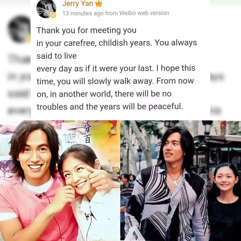 jerry yan ucapkan perpisahan untuk barbie hsu © 2025 Instagram