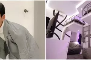 Dilengkapi ruang gaming, intip 9 potret kamar Rizwan anak Sule, desain pintu mirip di film Star Wars