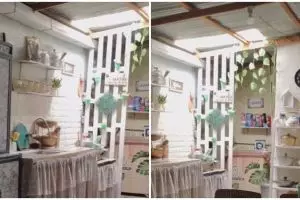 Dapur beratap seng di rumah tipe 36 ini tanpa kitchen set, intip 11 potretnya yang syahdu dan estetik