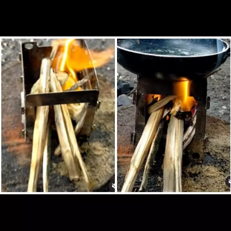 Tak pakai minyak tanah atau kertas, ini trik unik menyalakan kayu bakar dengan 1 jenis lauk-pauk