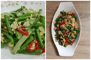 20 Resep kacang panjang campur telur, enak, praktis, mudah dibuat, dan cocok untuk lauk