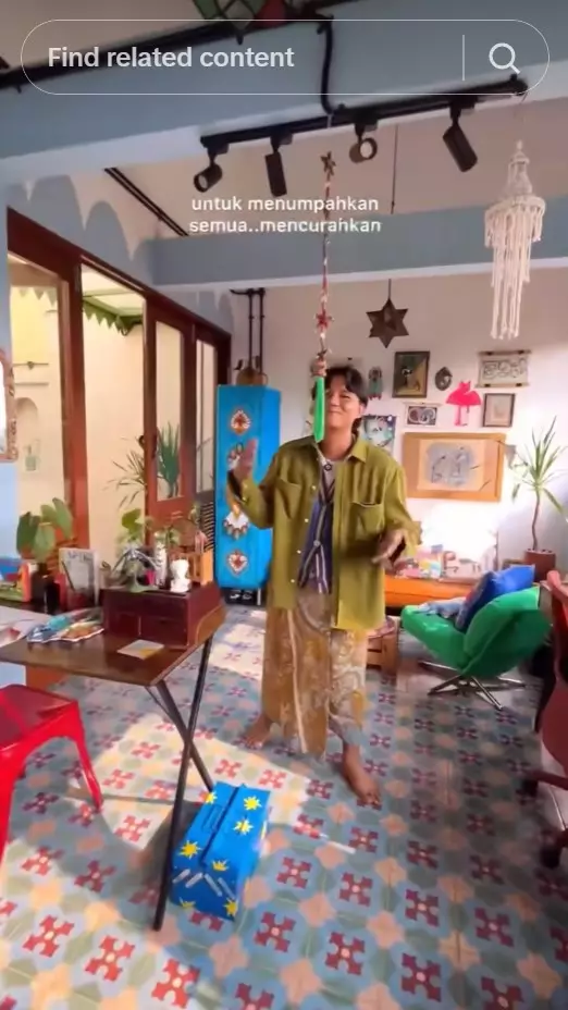 interior rumah ramping serasa negeri dongeng © TikTok