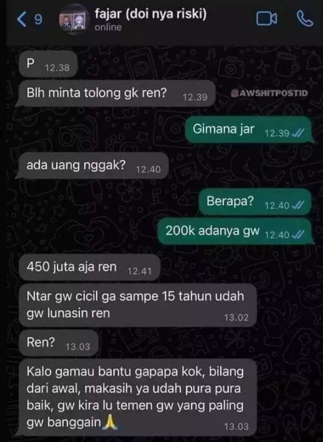Chat teman bikin geregetan pol Berbagai sumber
