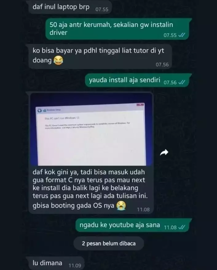 Chat teman bikin geregetan pol Berbagai sumber
