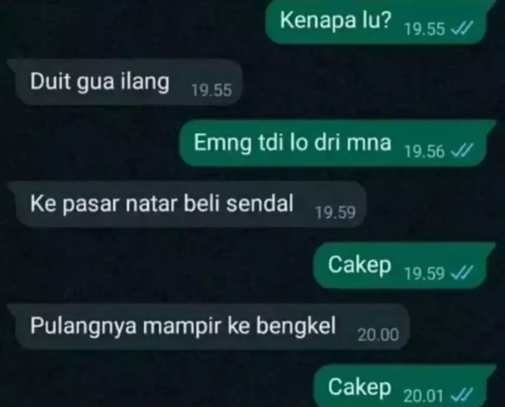Chat teman bikin geregetan pol Berbagai sumber