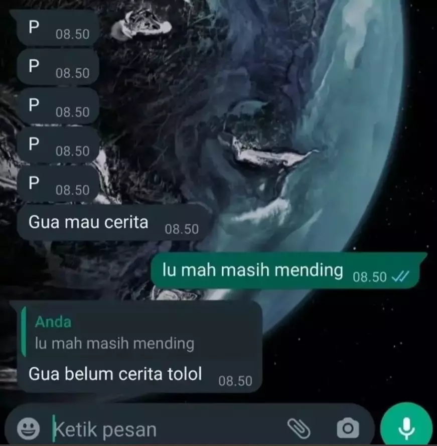 Chat teman bikin geregetan pol Berbagai sumber