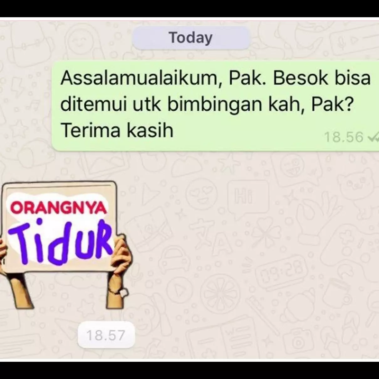 Bukti usaha mahasiswa tua pengin cepat lulus, 11 chat lucunya dengan dosen pembimbing bikin ngenes