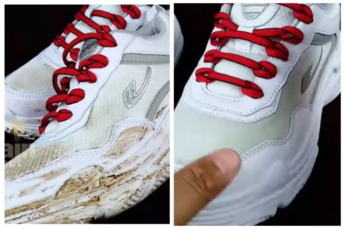 Tak usah dijemur, ini trik membersihkan sepatu kotor dekil jadi putih lagi cuma tambah 1 bahan dapur